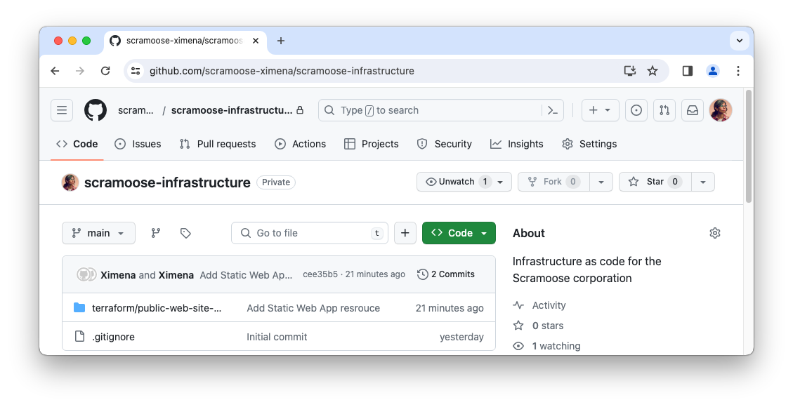 GitHub with new folder
