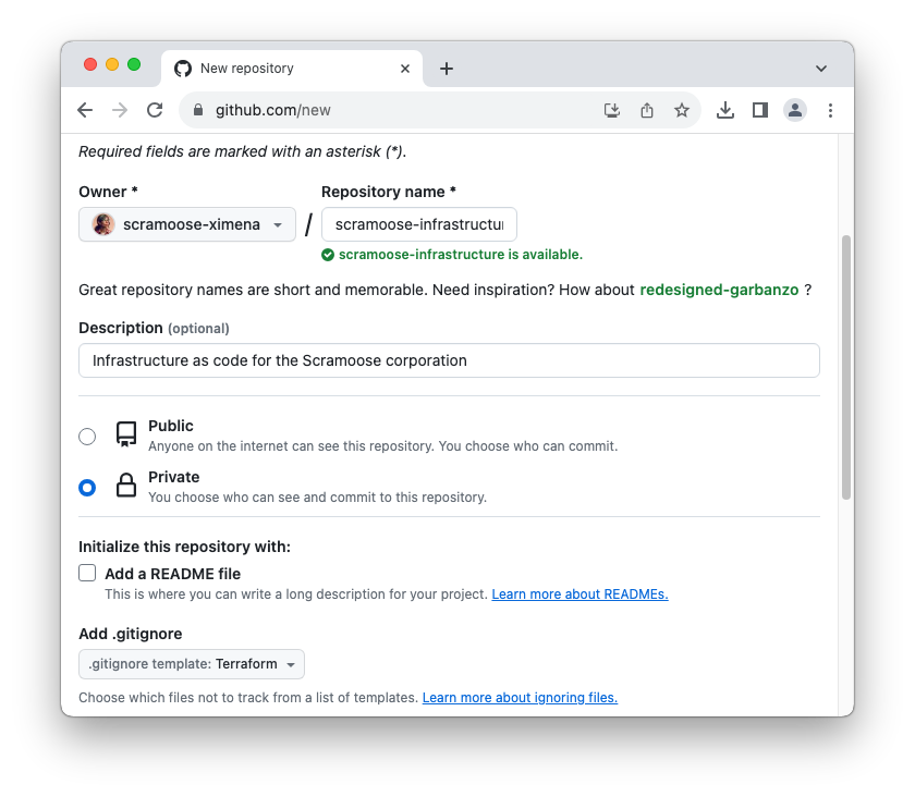 new GitHub repository