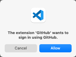 GitHub authentication prompt