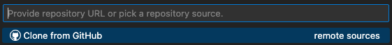 VS Code Clone from GitHub command palette