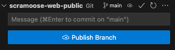 VS Code Source Control publish branch button