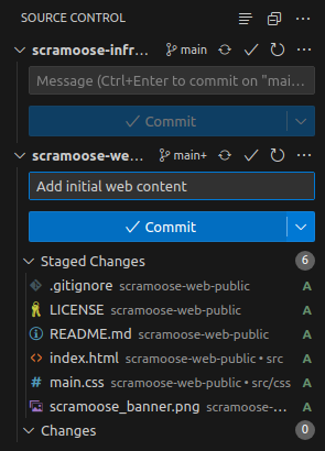 VS Code commit changes